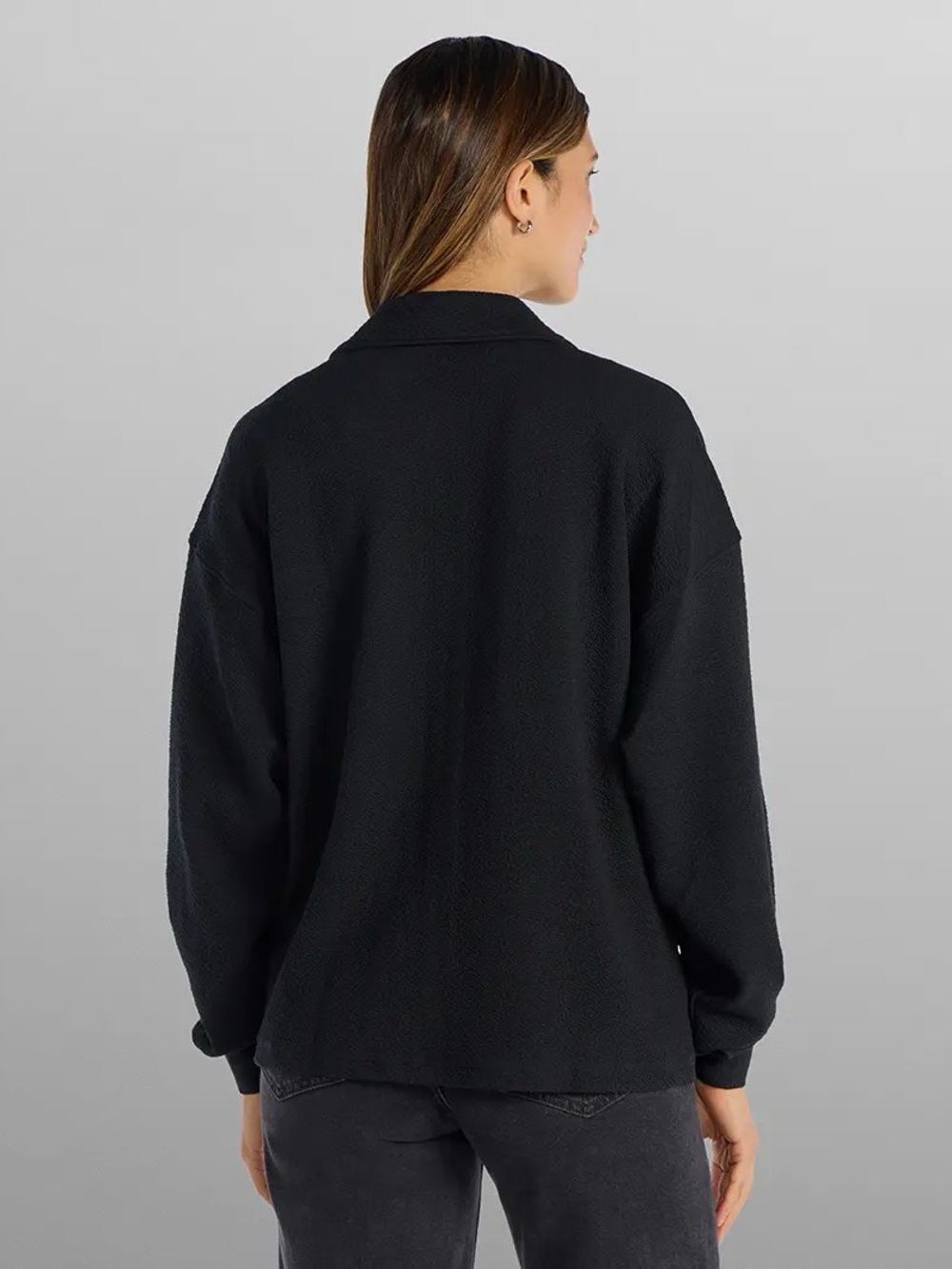 BYLT NWT Serene Shacket Black Button Down Overshirt Women Size XL - Picture 5 of 12